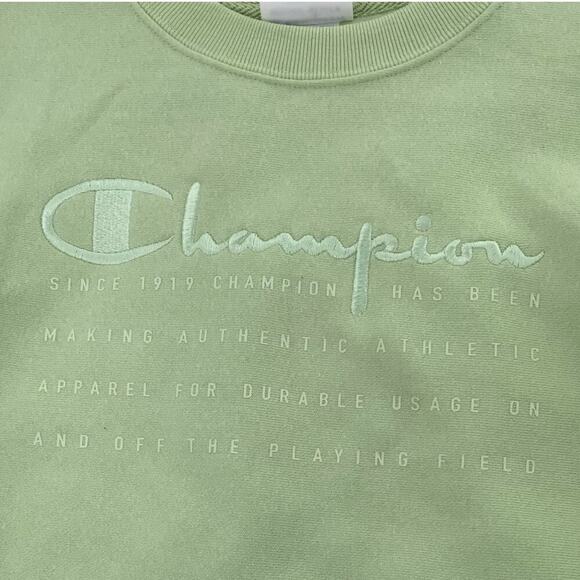 Champion Reverse Weave Crop Fleece Sweatshirt Womens Small Long Sleeve Crew Neck - Picture 7 of 13